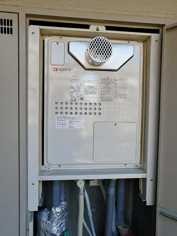 春日井市でノーリツ製の暖房機能付きふろ給湯器への交換工事