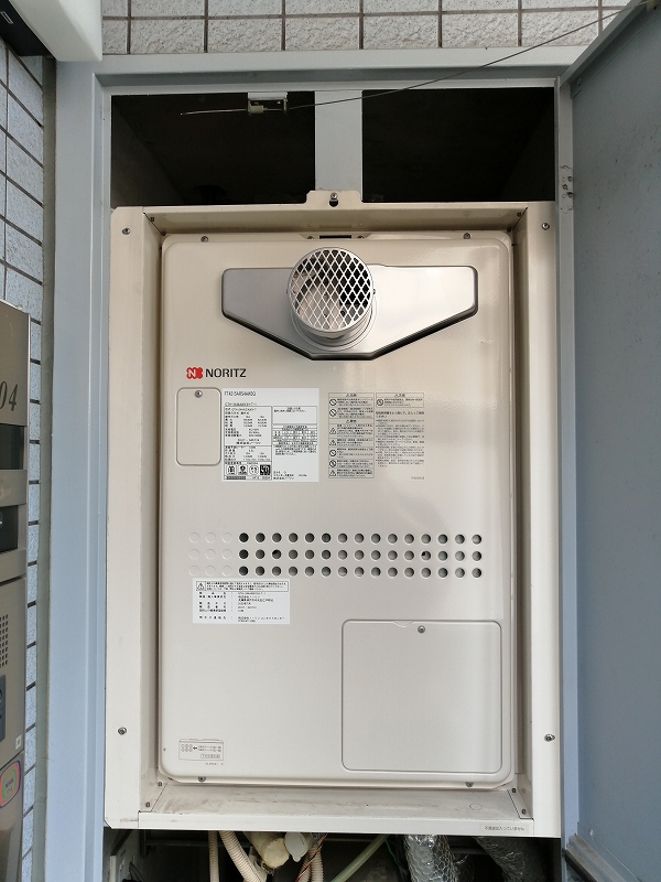 名古屋市中区でノーリツの暖房機能付き給湯器の交換工事